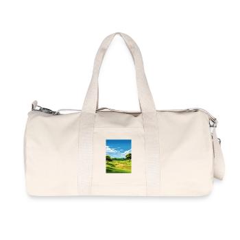 Shinnecock Hills Golfplatz Reise Posterkarte - Recycelte Canvas-Sporttasche von Stanley/Stella - Naturweiß - Vorne