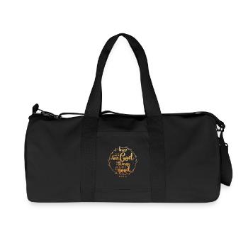 For those who love God - Romans 8:28 - Recycelte Canvas-Sporttasche von Stanley/Stella - Schwarz - Vorne