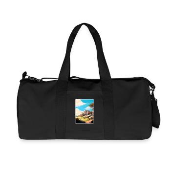 Riviera Country Club Golf Travel Poster Souvenir - Recycled Canvas Sports Bag by Stanley/Stella - black - Front