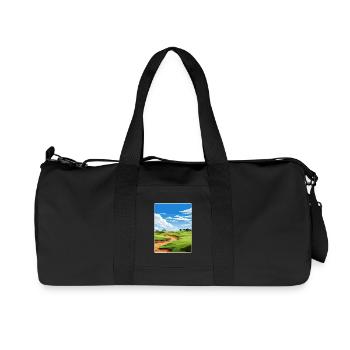 Erin Hills Golf Club Course Travel Poster Souvenir - Recycled Canvas Sports Bag by Stanley/Stella - black - Front