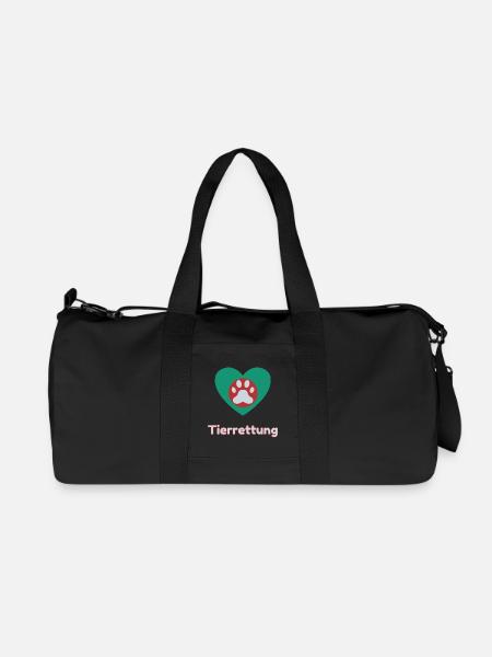 Tierrettung - Recycelte Canvas-Sporttasche von Stanley/Stella - Schwarz