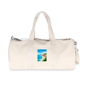 Sicile Italie Affiche de voyage Souvenir Carte Postale Peinture - Sac de sport en toile recyclée Stanley/Stella - blanc naturel - Devant