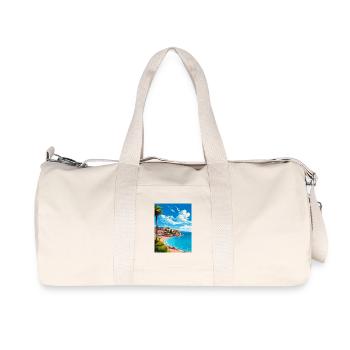 Côte Dazur France Affiche de voyage Peinture Souvenir WPA - Sac de sport en toile recyclée Stanley/Stella - blanc naturel - Devant