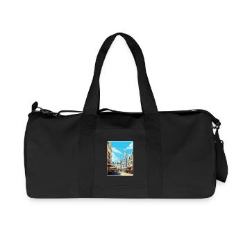 Bruxelles Belgique Affiche de voyage Peinture Souvenir WPA - Sac de sport en toile recyclée Stanley/Stella - noir - Devant