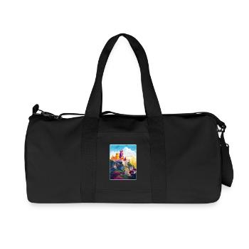 Sintra Portugal Affiche de voyage Peinture Souvenir WPA - Sac de sport en toile recyclée Stanley/Stella - noir - Devant