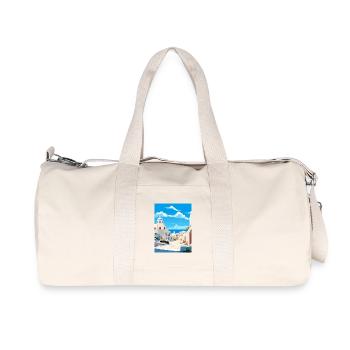 Kos Grèce Affiche de voyage Souvenir Carte Postale Peinture - Sac de sport en toile recyclée Stanley/Stella - blanc naturel - Devant
