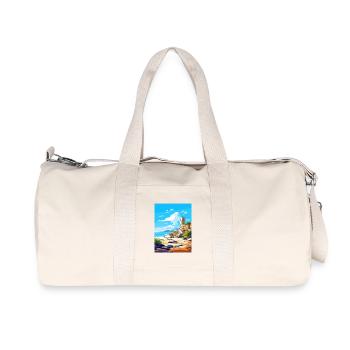 Délos Grèce Affiche de voyage Souvenir Carte Postale Peinture - Sac de sport en toile recyclée Stanley/Stella - blanc naturel - Devant