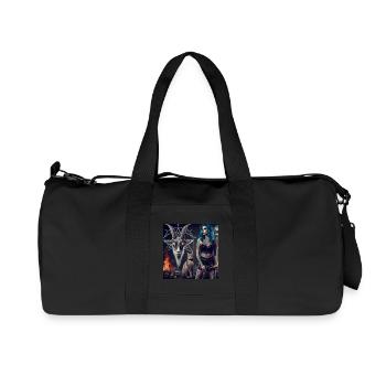 Metal Hell Male Goat and Cat - Recycled Canvas Sports Bag by Stanley/Stella - black - Front