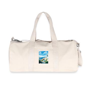Milos Grèce Affiche de voyage Souvenir Carte Postale Peinture - Sac de sport en toile recyclée Stanley/Stella - blanc naturel - Devant