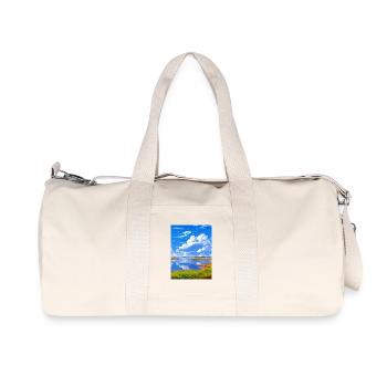 Basse-Saxe Wadden Allemagne Affiche de voyage souvenir - Sac de sport en toile recyclée Stanley/Stella - blanc naturel - Devant