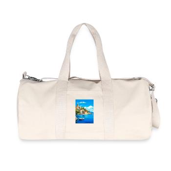 Paxos Grèce Affiche de voyage Souvenir Carte Postale Peinture - Sac de sport en toile recyclée Stanley/Stella - blanc naturel - Devant
