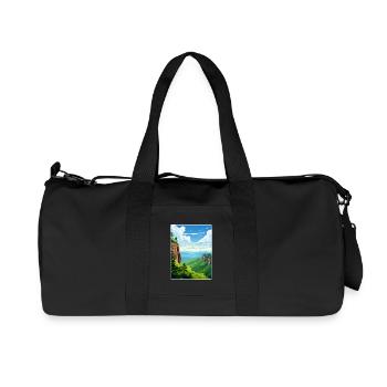 Elbsandsteingebirge Deutschland Reiseposter WPA - Recycelte Canvas-Sporttasche von Stanley/Stella - Schwarz - Vorne
