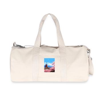 Kyoto Japon Affiche de voyage Souvenir Carte Postale Peinture - Sac de sport en toile recyclée Stanley/Stella - blanc naturel - Devant