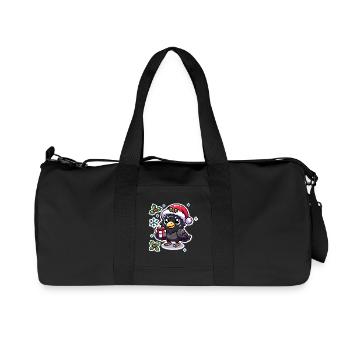Festive Crow Mischief - Recycled Canvas Sports Bag by Stanley/Stella - black - Front