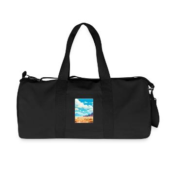 Carte de voyage californienne du parc national de la Vallée de la Mort - Sac de sport en toile recyclée Stanley/Stella - noir - Devant
