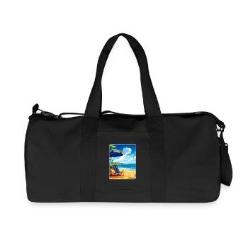 Dominikanische Republik Karibik Reise Posterkarte - Recycelte Canvas-Sporttasche von Stanley/Stella - Schwarz - Vorne