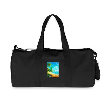Bahamas Caraïbes Voyage Affiche Souvenir Peinture WPA - Sac de sport en toile recyclée Stanley/Stella - noir - Devant