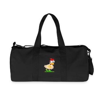POULETS BANDE DESSINÉE COURSE À PIED - Sac de sport en toile recyclée Stanley/Stella - noir - Devant