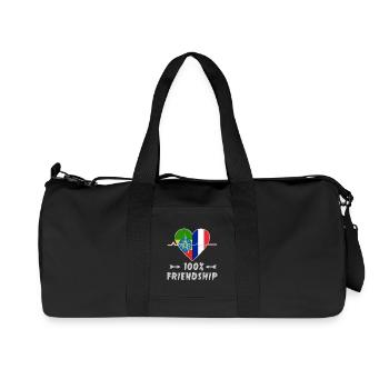 Ethiopia and France 100% friendship - Recycled Canvas Sports Bag by Stanley/Stella - black - Front
