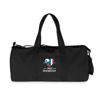 Slovenia and Italy 100% friendship - Recycled Canvas Sports Bag by Stanley/Stella - black - Front