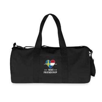 100 % amitié entre la Suède et les Pays-Bas - Sac de sport en toile recyclée Stanley/Stella - noir - Devant
