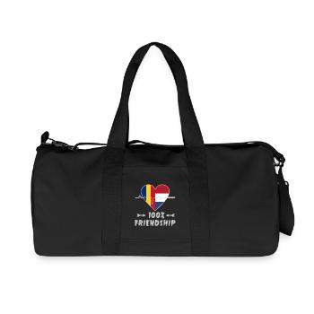 Romania and the Netherlands 100% friendship - Recycled Canvas Sports Bag by Stanley/Stella - black - Front