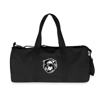 Chien Bulldog Casque Lunettes - Sac de sport en toile recyclée Stanley/Stella - noir - Devant