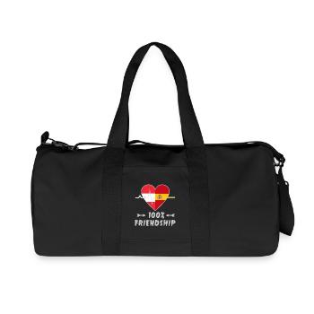 Austria and Spain 100% friendship - Recycled Canvas Sports Bag by Stanley/Stella - black - Front