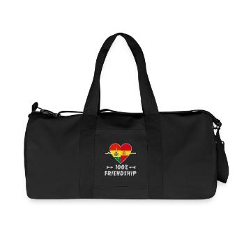 Bolivia and Spain 100% friendship - Recycled Canvas Sports Bag by Stanley/Stella - black - Front