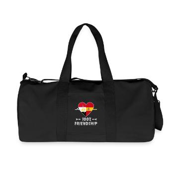 Ägypten und Spanien 100% Freundschaft - Recycelte Canvas-Sporttasche von Stanley/Stella - Schwarz - Vorne