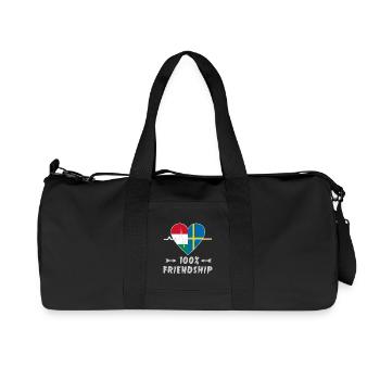 Hungary and Sweden 100% friendship - Recycled Canvas Sports Bag by Stanley/Stella - black - Front