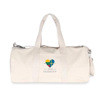 Lithuania and Sweden 100% friendship - Recycled Canvas Sports Bag by Stanley/Stella - natural - Front