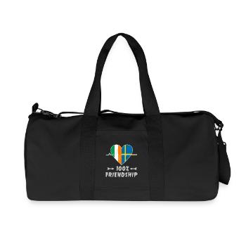 Irland und Schweden 100% Freundschaft - Recycelte Canvas-Sporttasche von Stanley/Stella - Schwarz - Vorne