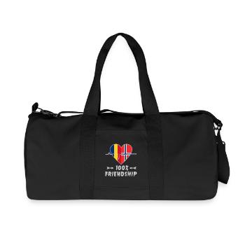 Rumänien und Norwegen 100% Freundschaft - Recycelte Canvas-Sporttasche von Stanley/Stella - Schwarz - Vorne