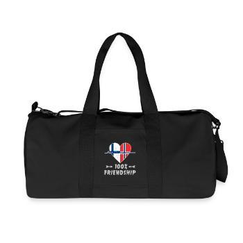 Finnland und Norwegen 100% Freundschaft - Recycelte Canvas-Sporttasche von Stanley/Stella - Schwarz - Vorne