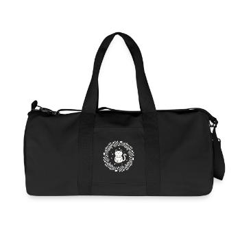 Weihnachtskranz mit süßer Katze - Recycelte Canvas-Sporttasche von Stanley/Stella - Schwarz - Vorne