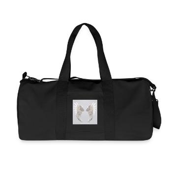 Engelsflügel weiß - Recycelte Canvas-Sporttasche von Stanley/Stella - Schwarz - Vorne