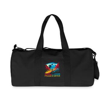 Gavia-Pass - Legendärer Aufstieg - Italien - Recycelte Canvas-Sporttasche von Stanley/Stella - Schwarz - Vorne
