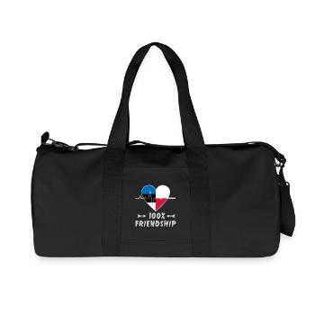 Estonia and Poland 100% friendship - Recycled Canvas Sports Bag by Stanley/Stella - black - Front