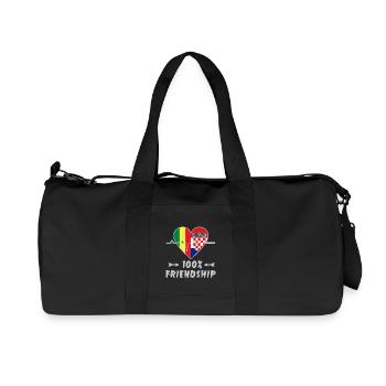 Senegal and Croatia 100% friendship - Recycled Canvas Sports Bag by Stanley/Stella - black - Front