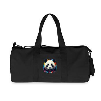 Panda - Recycled Canvas Sports Bag by Stanley/Stella - black - Front