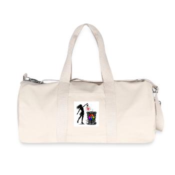 FCK NZS - Against the Right - keep your environment clean - Recycled Canvas Sports Bag by Stanley/Stella - natural - Front