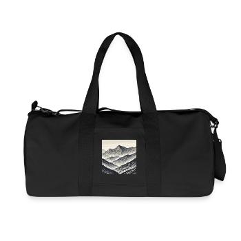 Linienberge der Schatten - Recycelte Canvas-Sporttasche von Stanley/Stella - Schwarz - Vorne