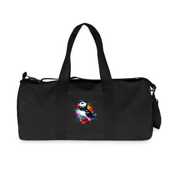 Macareux - Sac de sport en toile recyclée Stanley/Stella - noir - Devant