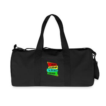 Eat sleep Jack Russell repeat - Recycled Canvas Sports Bag by Stanley/Stella - black - Front