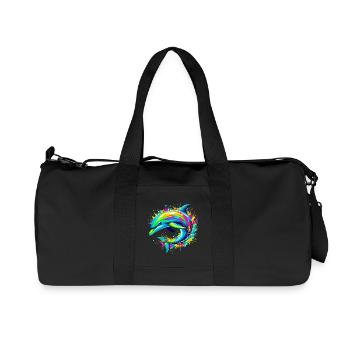 Delfin - Recycelte Canvas-Sporttasche von Stanley/Stella - Schwarz - Vorne