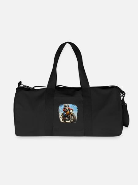 Chats Motards / Moto Chat - Sac de sport en toile recyclée Stanley/Stella - noir