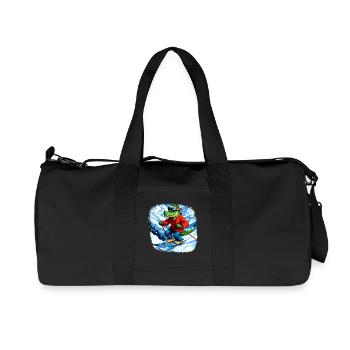 Skieur crocodile - Sac de sport en toile recyclée Stanley/Stella - noir - Devant