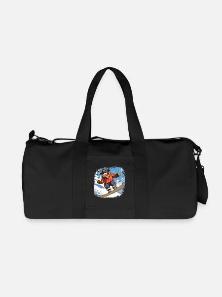 Stiere Snowboard - Recycelte Canvas-Sporttasche von Stanley/Stella - Schwarz