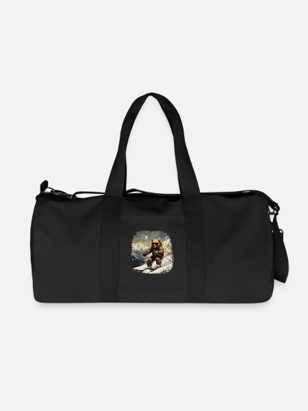 Bären Ski - Recycelte Canvas-Sporttasche von Stanley/Stella - Schwarz